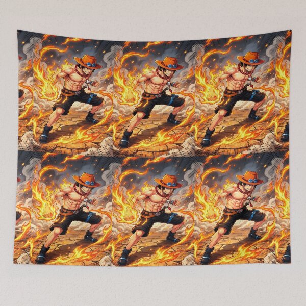 Item preview, Portgas D. Ace One Piece Fire Fist Pirate Poster Aesthetic Anime Digital Artwork designed and sold by Matt_Smith.