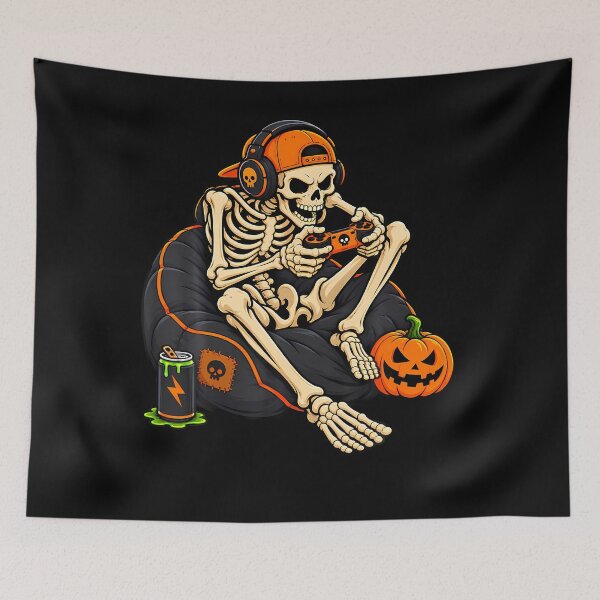 Item preview, Boys Halloween Skeleton Spooky Pumpkin Gaming Gamer designed and sold by PAROSSA.