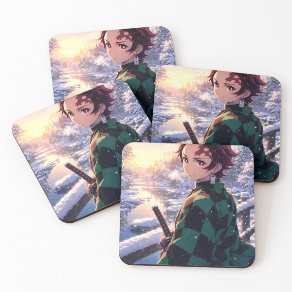 Item preview, Tanjiro Kamado Demon Slayer Peaceful Winter Sunrise designed and sold by SolenneAzur.