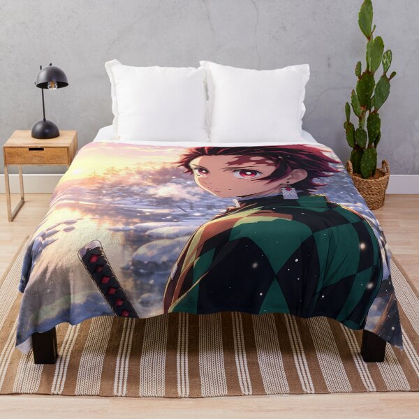 Item preview, Tanjiro Kamado Demon Slayer Peaceful Winter Sunrise designed and sold by SolenneAzur.
