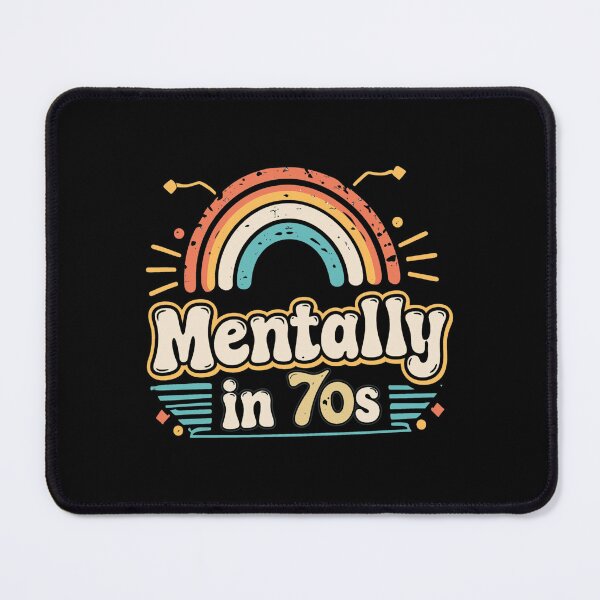 Item preview, Mentally in 70s Retro Rainbow Groovy Design designed and sold by Arnaliguez.