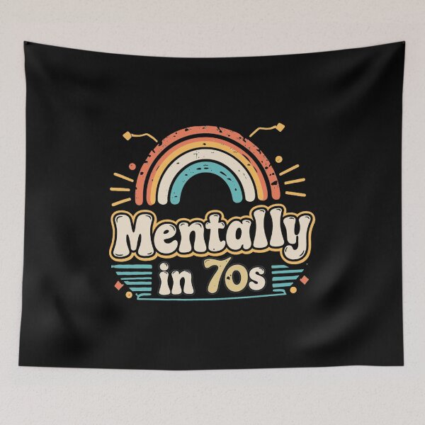 Item preview, Mentally in 70s Retro Rainbow Groovy Design designed and sold by Arnaliguez.