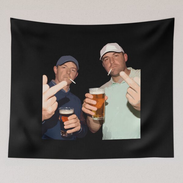 Aperçu de l'œuvre Rory McIlroy et Scottie-golf, les deux doigts d'honneur créée et vendue par avasravyao.