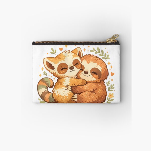 Item preview, Cute Red Panda and Sloth Hug Best Friends Woodland Animal Art Design designed and sold by inkoutninja.