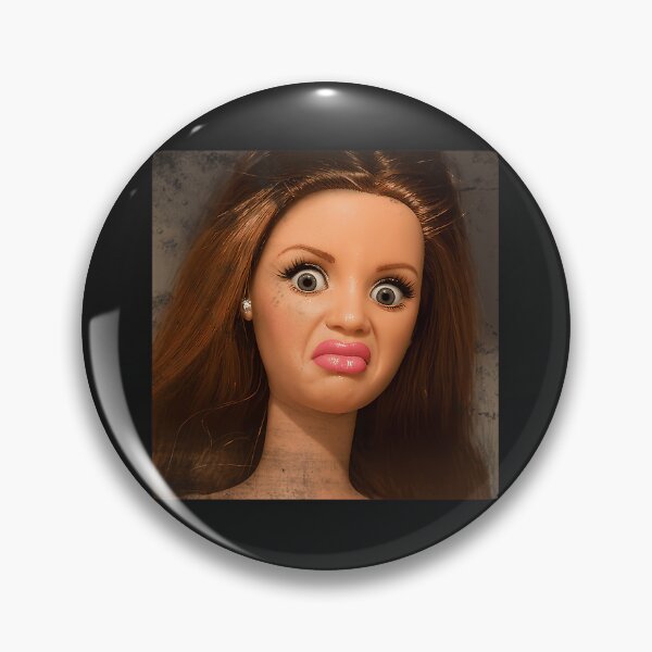 Item preview, Disgusted Doll Meme Face  Funny Retro Doll Reaction designed and sold by Ach Art.