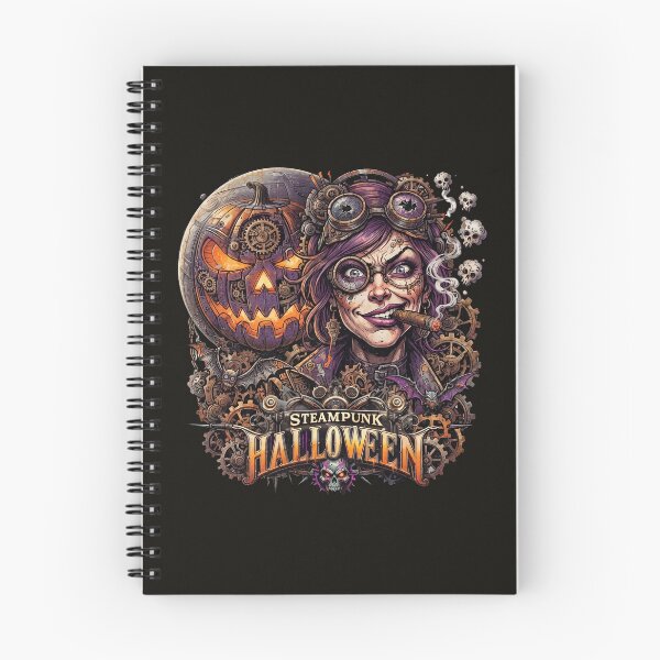 Item preview, Halloween Steampunk Gears Pumpkin Witch Cigar designed and sold by Voodoo Store Paranormal Collections.