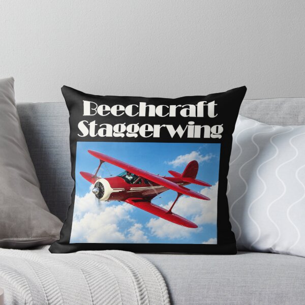 Item preview, beechcraft staggerwing red and white biplane model 17 designed and sold by PilotandPlane.