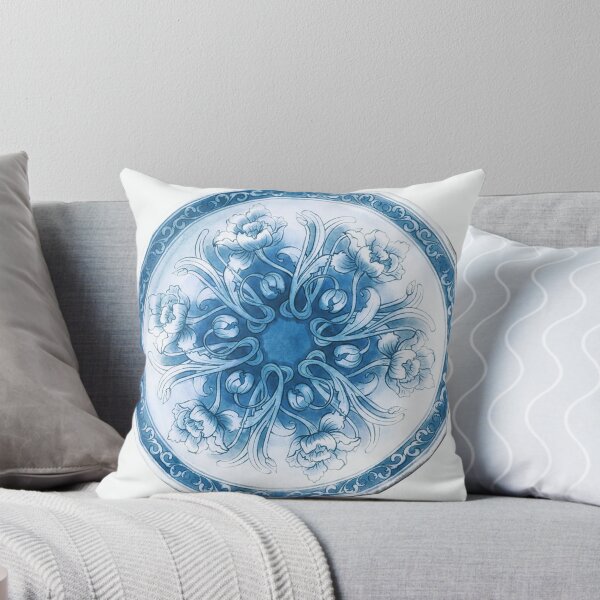 Item preview, Blue Porcelain Peony Mandala designed and sold by Fani*.