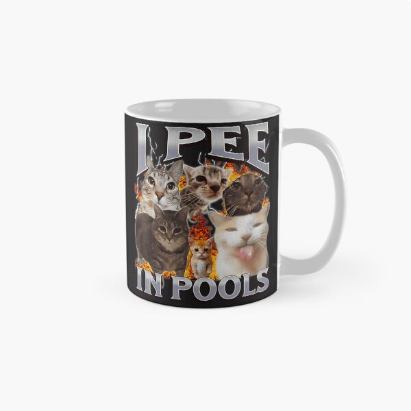 Item preview, I Pee In Pools Funny Cat Meme Chaotic Humor designed and sold by Ach Art.