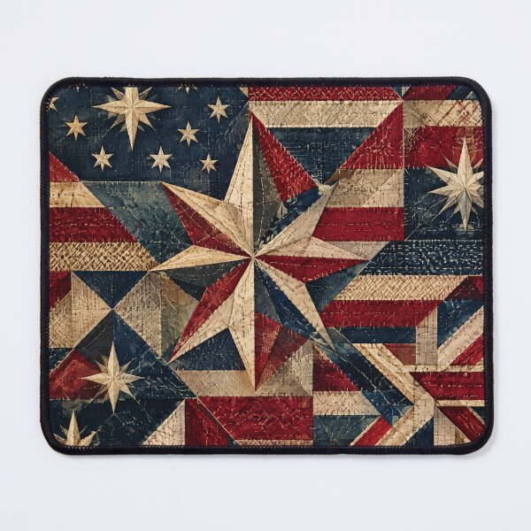 Item preview, Vintage Patchwork American Flag Star Pattern designed and sold by Avenuse style.