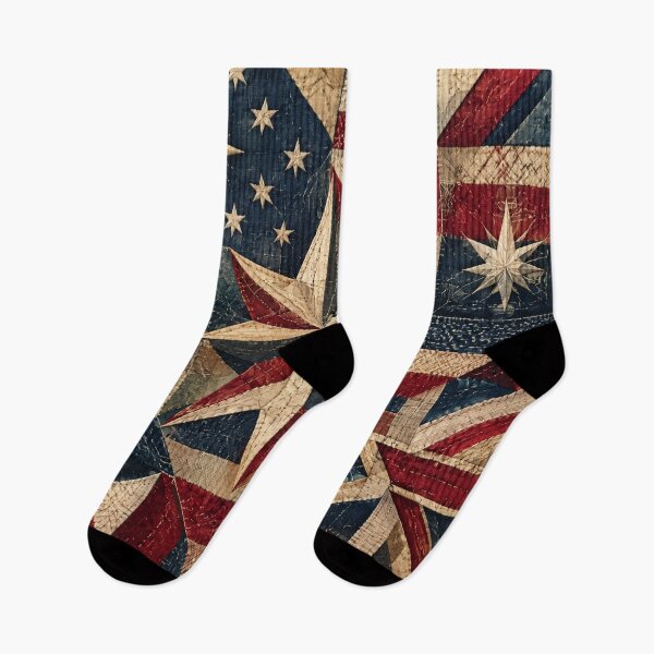 Item preview, Vintage Patchwork American Flag Star Pattern designed and sold by Avenuse style.