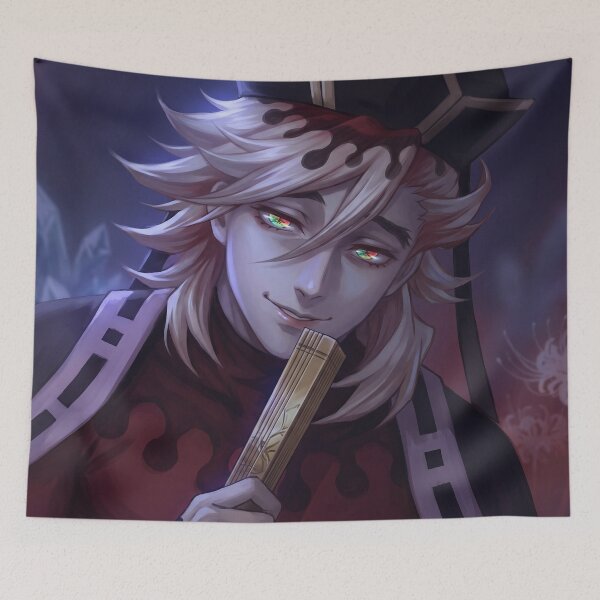 Item preview, Douma, Upper Moon Two // Anime Illustration - Ice Blood Moon Demon Anime Art designed and sold by Astraphyllia.