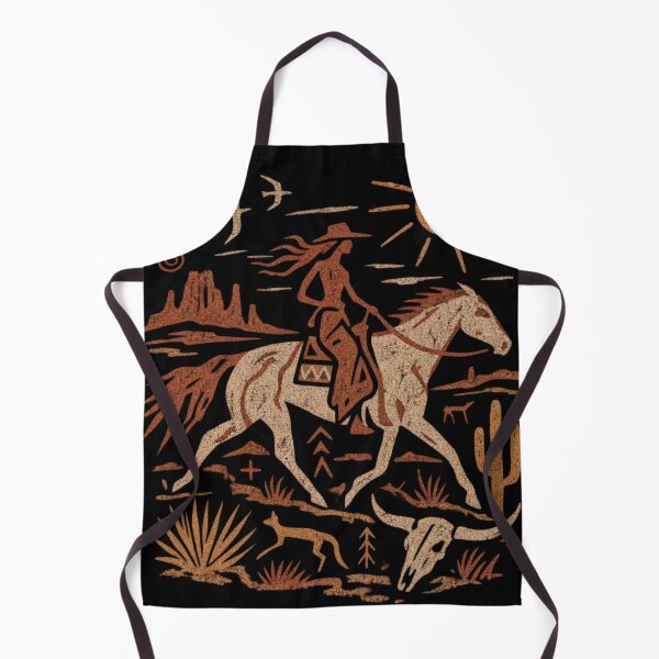 Item preview, Cowgirl Cave Painting - Ancient Western Horse Rider Desert Art designed and sold by JonelCrafts.