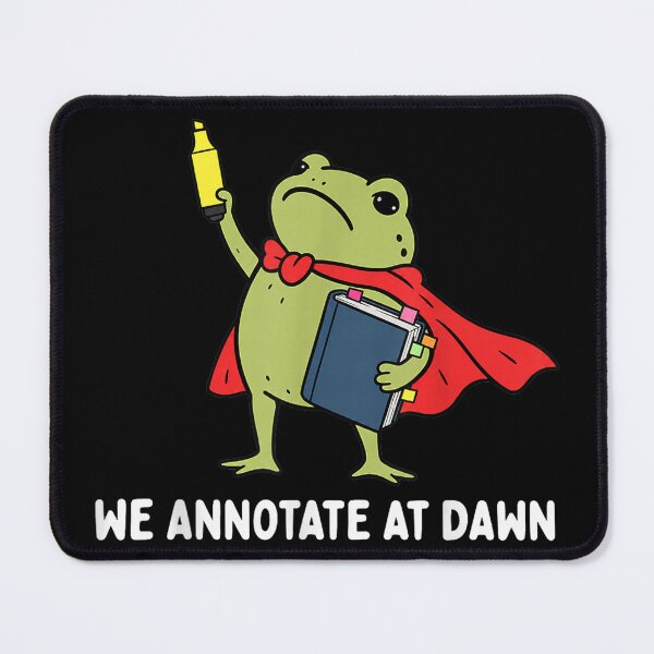 Item preview, We Annotate At Dawn English Teacher Funny Frog Reader designed and sold by Quaticsapp.