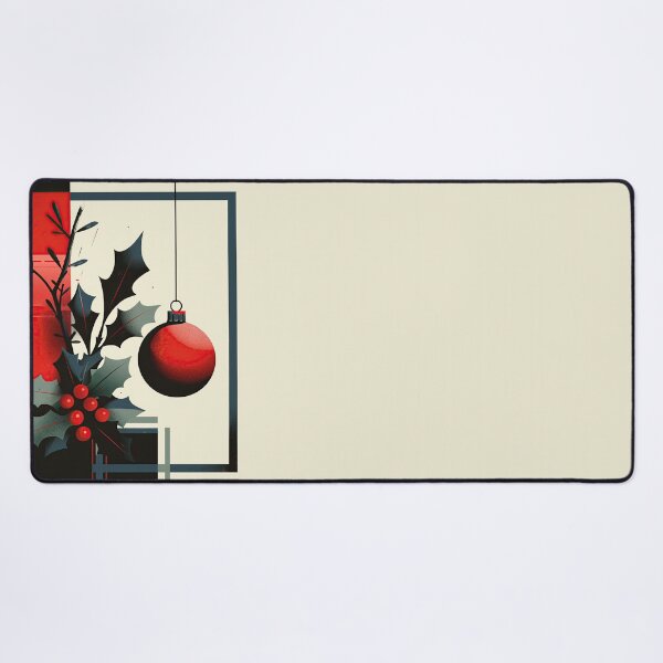 Item preview, Modern Abstract Christmas Holly and Ornament Art designed and sold by colorful-white.