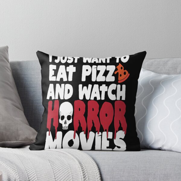 Item preview, I Just Want To Eat Pizza And Watch Horror Movies Funny Quote Design designed and sold by Cyberdoll7812.
