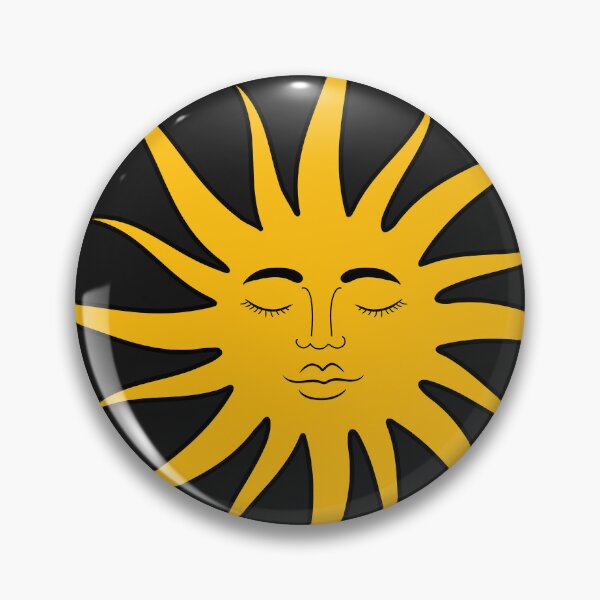 Item preview, Retro 1960's Sun Face Art Design On Black designed and sold by DEC02.