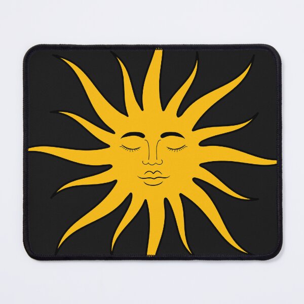 Item preview, Retro 1960's Sun Face Art Design On Black designed and sold by DEC02.
