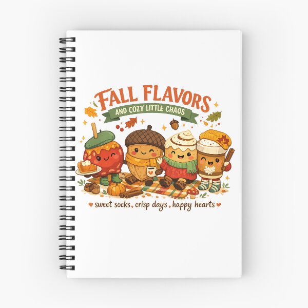 Item preview, Fall Flavors and Cozy Little Chaos Cute Autumn Food Pumpkin Spice Art designed and sold by inkoutninja.