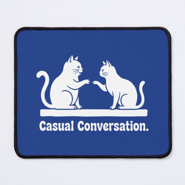Item preview, Two Cats High Five Casual Conversation Minimalist Design designed and sold by ANJ Creative Designs.