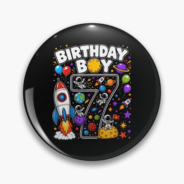 Item preview, Seven 7Th Birthday Astronaut Galaxy Space 7 Year Old Boys designed and sold by PAROSSA.