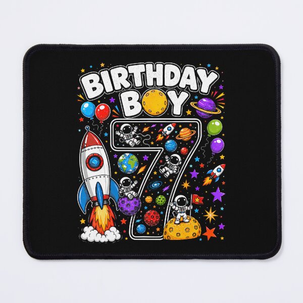 Item preview, Seven 7Th Birthday Astronaut Galaxy Space 7 Year Old Boys designed and sold by PAROSSA.
