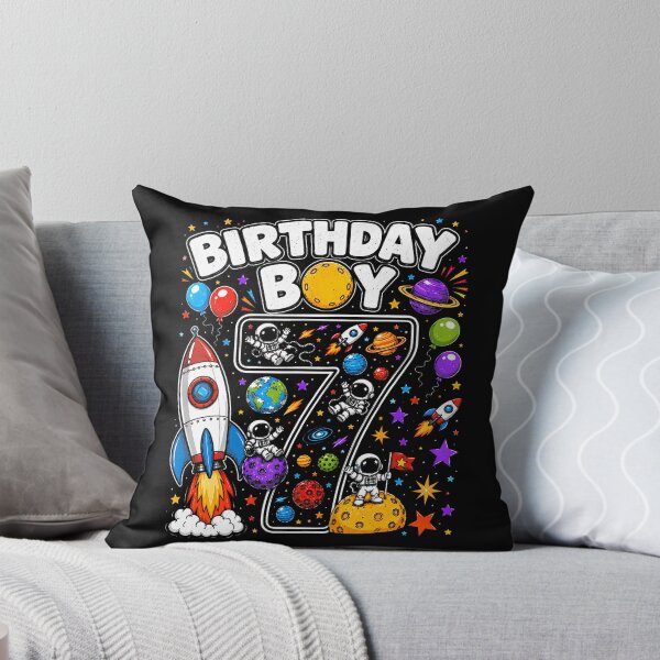 Item preview, Seven 7Th Birthday Astronaut Galaxy Space 7 Year Old Boys designed and sold by PAROSSA.