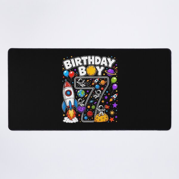 Item preview, Seven 7Th Birthday Astronaut Galaxy Space 7 Year Old Boys designed and sold by PAROSSA.