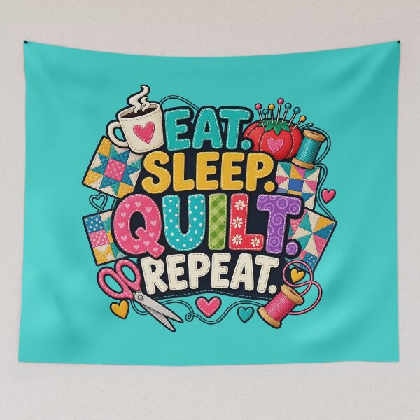 Item preview, Quilt Love:  Eat Sleep Quilt Repeat  designed and sold by EverydayMagik.