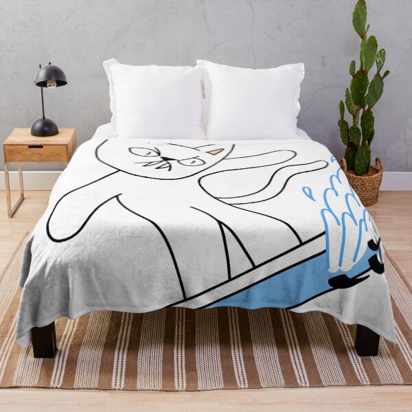 Item preview, mean cat surfing designed and sold by motherbrainart.