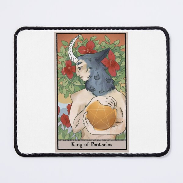 Item preview, Horned King Of Pentacles Mythical Minotaur Tarot Graphic designed and sold by LostLoganTarot.