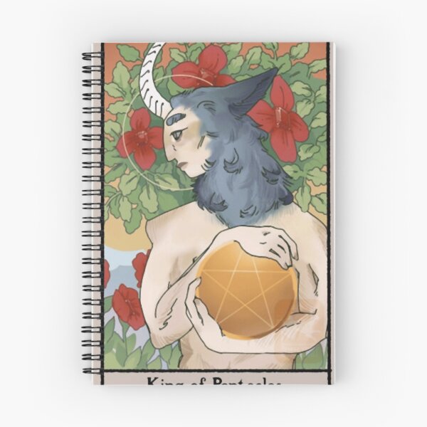 Item preview, Horned King Of Pentacles Mythical Minotaur Tarot Graphic designed and sold by LostLoganTarot.