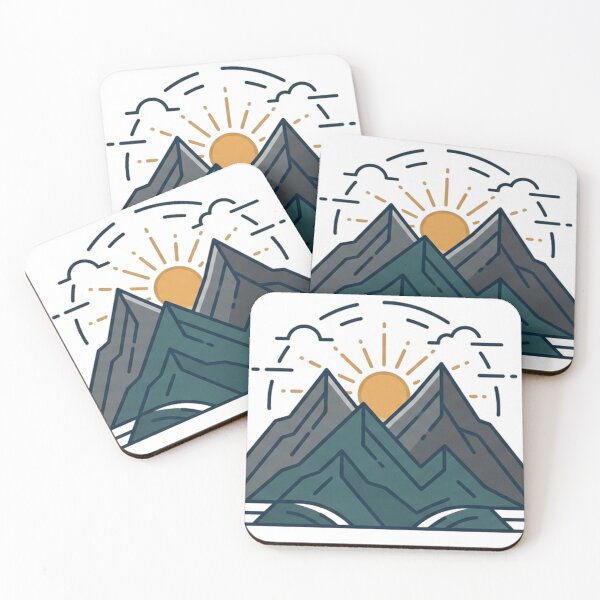 Item preview, Minimal Mountain Sunrise designed and sold by meghnad.