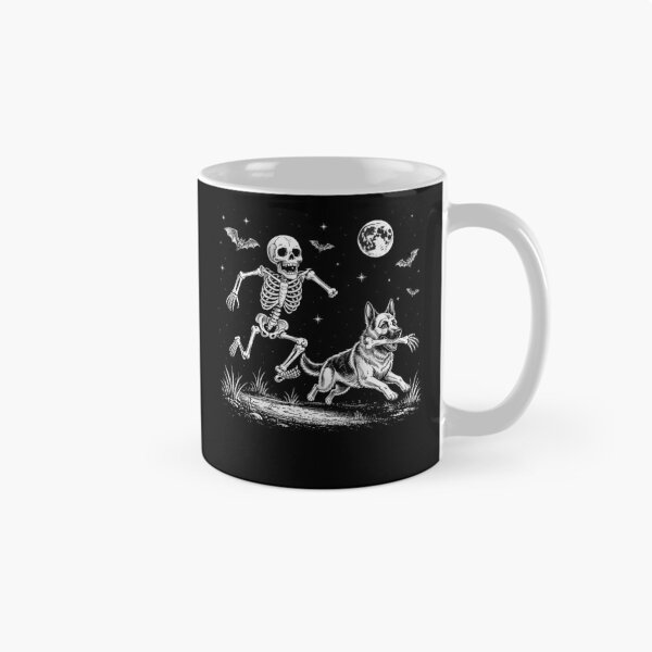 Item preview, Dog Stealing Bone Skeleton Funny Halloween designed and sold by suhairee-studio.