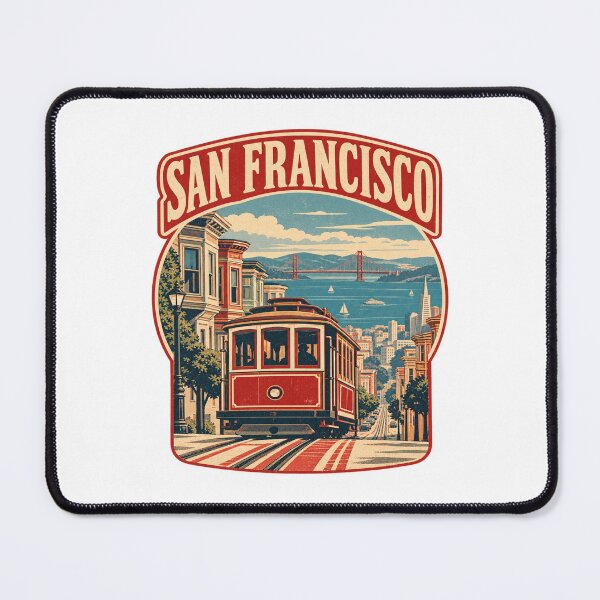 Item preview, San Francisco Cable Car Vintage Travel Badge designed and sold by Globalcitytees.