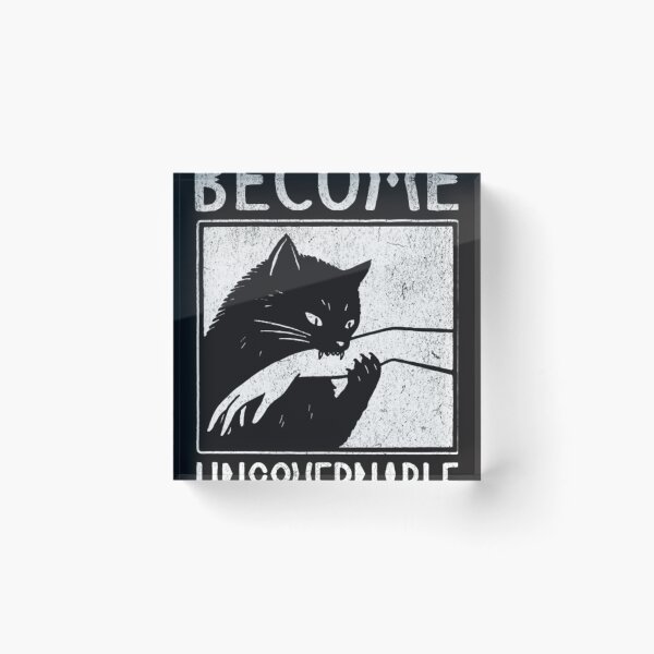 Item preview, Become Ungovernable Black Cat Biting Hand designed and sold by ToguzA.