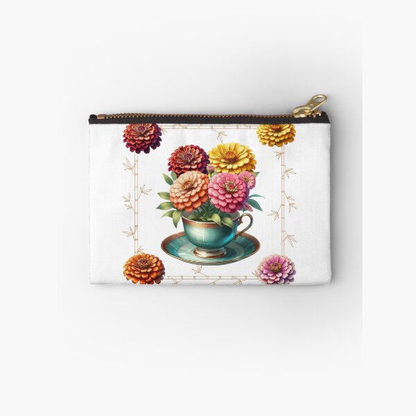 Item preview, Zinnias in a Teacup designed and sold by CarolBeeDesigns.