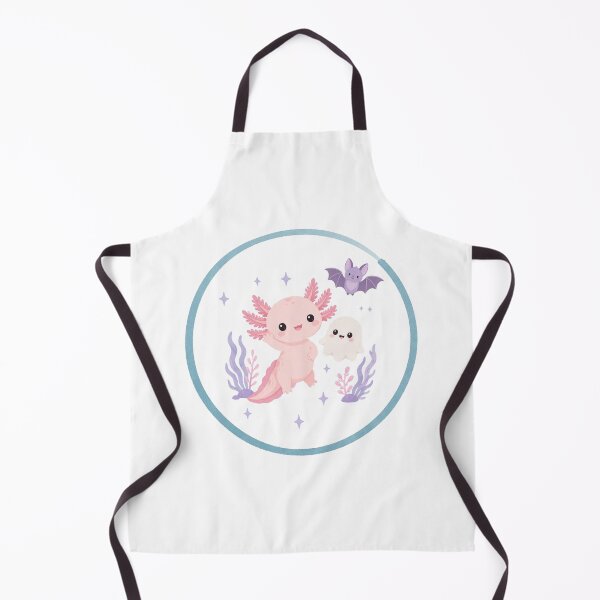 Item preview, Axolotl with ghost and bat friends designed and sold by Pond & Gill Co.