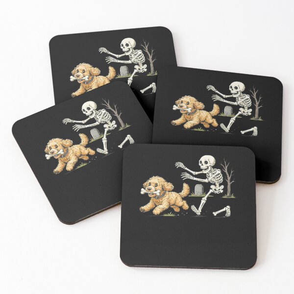 Item preview, Funny Dog Stealing Bone Skeleton Halloween designed and sold by suhairee-studio.
