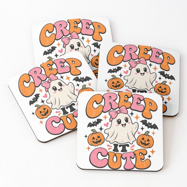 Item preview, Creep It Cute Pink & Orange Halloween Ghost designed and sold by gigizTz.