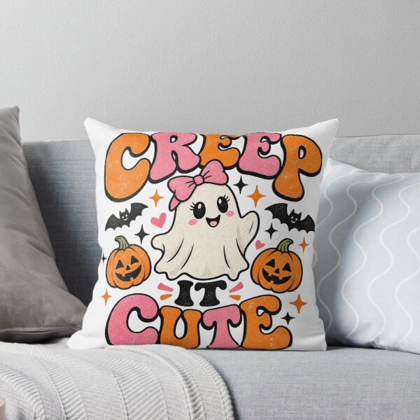 Item preview, Creep It Cute Pink & Orange Halloween Ghost designed and sold by gigizTz.