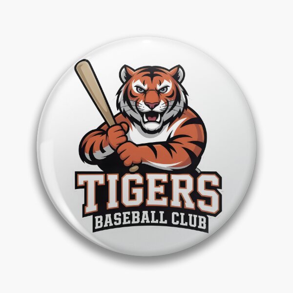 Item preview, Tigers Baseball Club Mascot Logo Graphic: Fierce Tiger Holding Baseball Bat designed and sold by ART BOND.