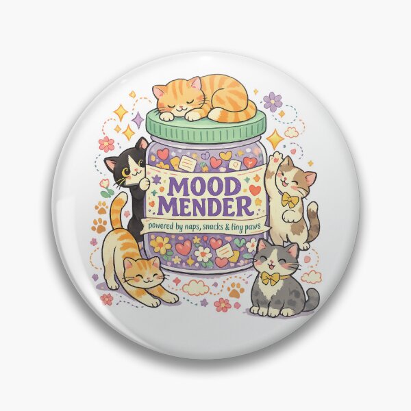 Item preview, Mood Mender Powered by Naps Snacks and Tiny Paws Cute Cat Kawaii Art designed and sold by inkoutninja.