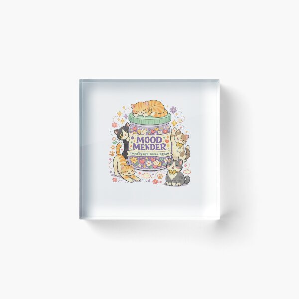 Item preview, Mood Mender Powered by Naps Snacks and Tiny Paws Cute Cat Kawaii Art designed and sold by inkoutninja.