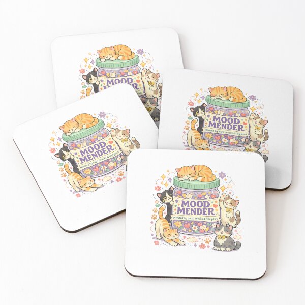 Item preview, Mood Mender Powered by Naps Snacks and Tiny Paws Cute Cat Kawaii Art designed and sold by inkoutninja.