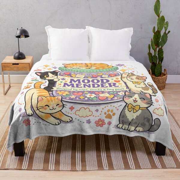 Item preview, Mood Mender Powered by Naps Snacks and Tiny Paws Cute Cat Kawaii Art designed and sold by inkoutninja.