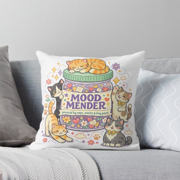 Item preview, Mood Mender Powered by Naps Snacks and Tiny Paws Cute Cat Kawaii Art designed and sold by inkoutninja.