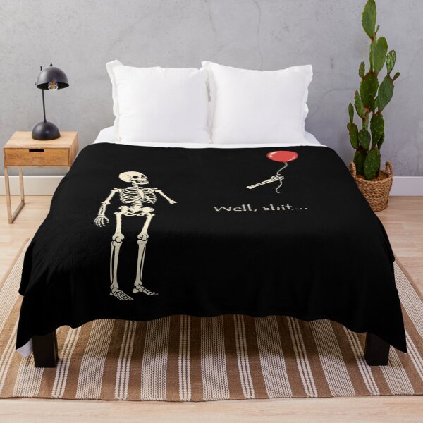 Item preview, Skeleton Lost Balloon Well Shit Dark Humor designed and sold by suhairee-studio.