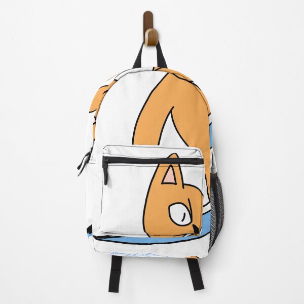 Item preview, mean cat surfing - orange designed and sold by motherbrainart.
