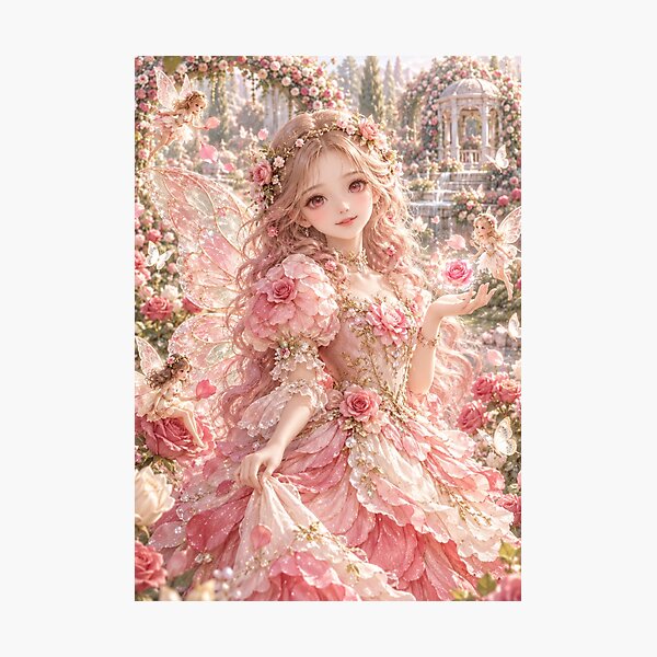 Item preview, Rose Petal Princess – Enchanted Pink Fairy Garden designed and sold by SEIMEI2025.